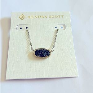 NWT Kendra Scott blue green drusy NL.